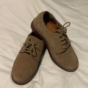 Boys Tan Suede Oxford